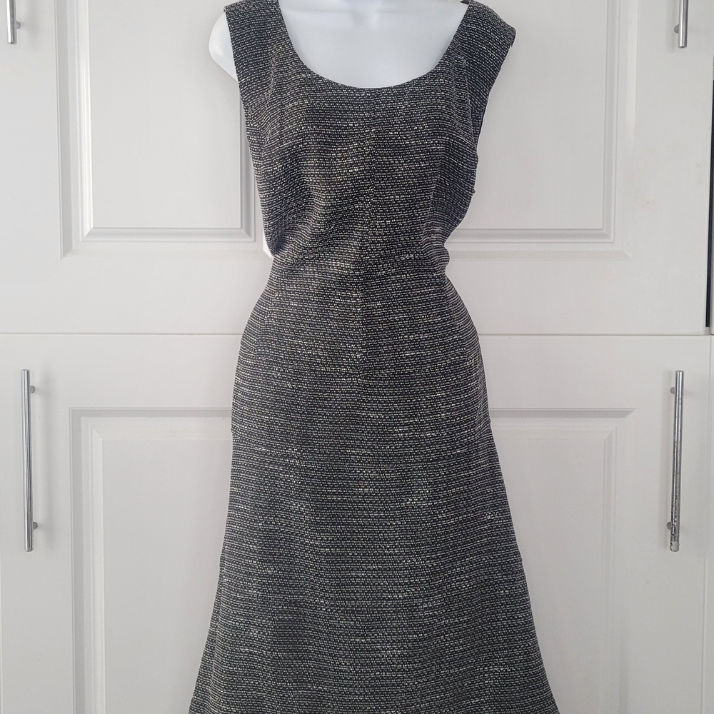 NWT Chic Black and White Midi Dress